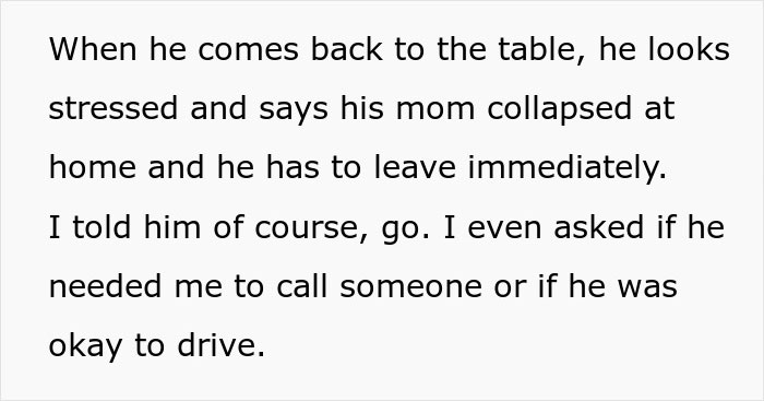 “He Tested Me”: A First Date Goes Horribly Wrong When A Guy Fakes An Emergency But Gets Caught “He Tested Me”: A First Date Goes Horribly Wrong When A Guy Fakes An Emergency But Gets Caught