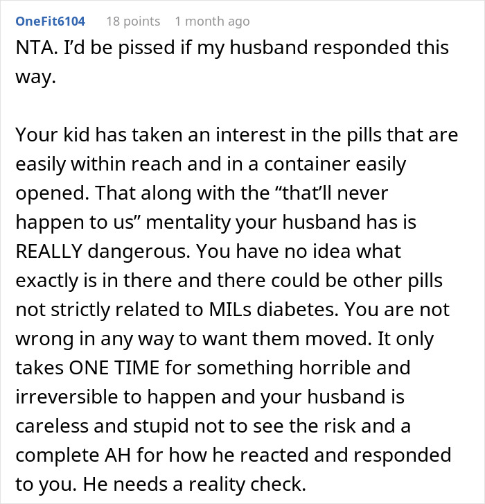 DIL Wants MIL To Keep Meds Out Of Kid’s Reach, Gets Lectured By Hubs For Always “Getting Her Way”