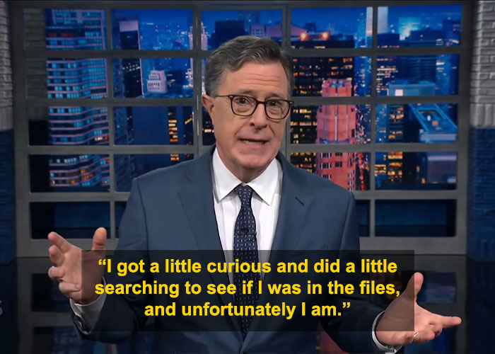Stephen Colbert’s Brutal Response After Appearing In Epstein Files Goes Viral