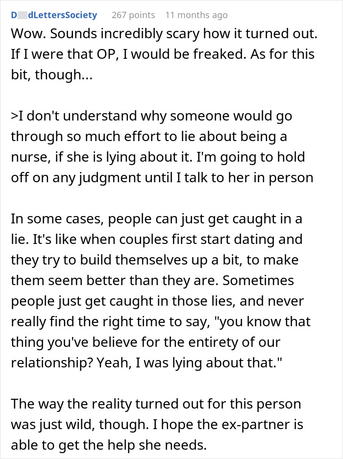 Woman Goes From Psychiatric &ldquo;Nurse&rdquo; To Psychiatric Patient After Her Boyfriend Finds Out Her Secret