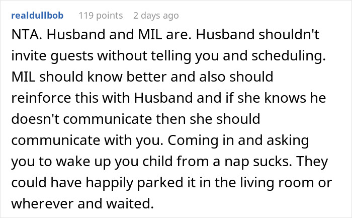 “I Don’t Care”: New Mom Tells MIL To Get Out When Her Unannounced Visit Woke Her Up From Her Nap “I Don’t Care”: New Mom Tells MIL To Get Out When Her Unannounced Visit Woke Her Up From Her Nap