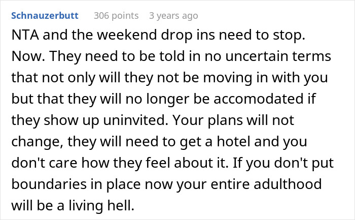 Woman Fed Up With In-Laws Constantly Showing Up Unannounced, Panics When They Want To Move In