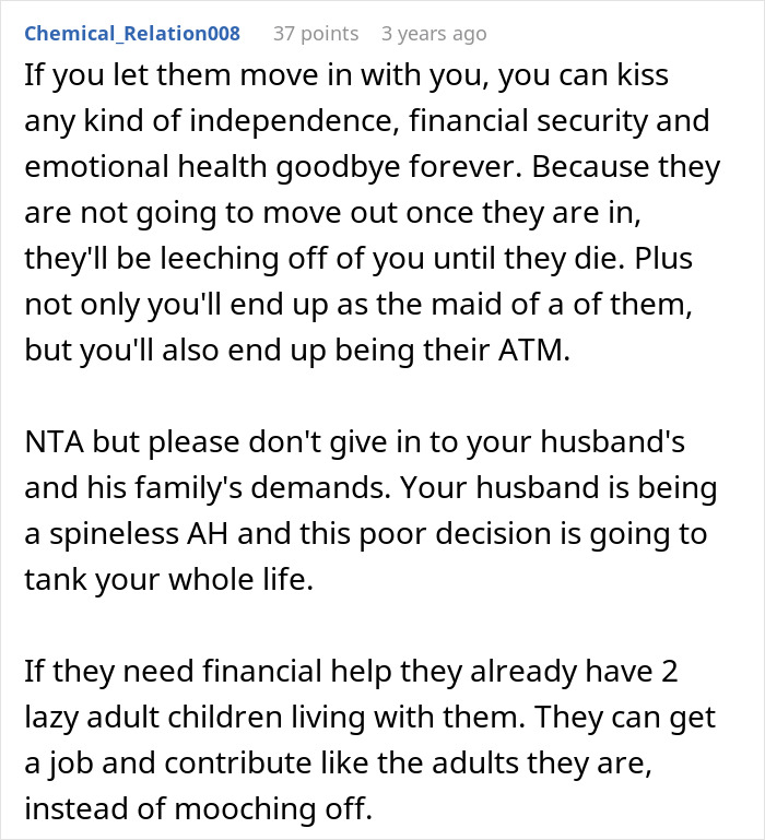 Woman Fed Up With In-Laws Constantly Showing Up Unannounced, Panics When They Want To Move In