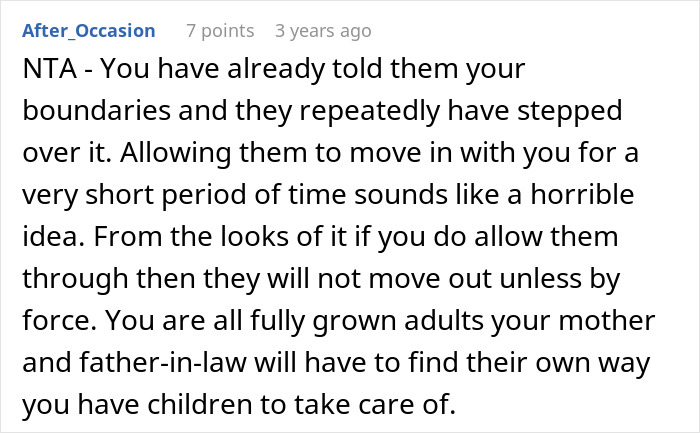 Woman Fed Up With In-Laws Constantly Showing Up Unannounced, Panics When They Want To Move In