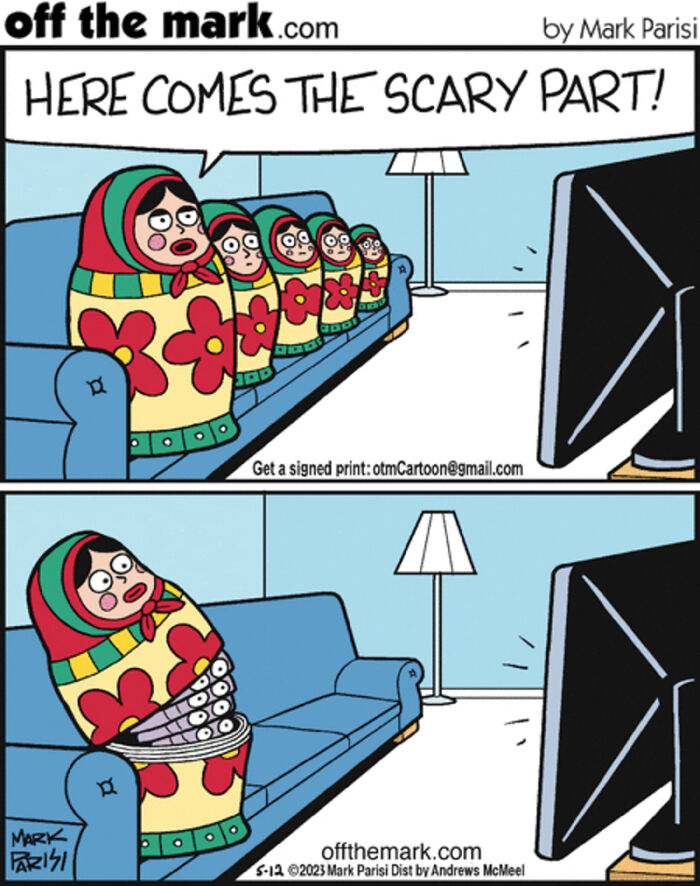 30 Funny &ldquo;Off The Mark&rdquo; One-Panel Comics Depicting Horror Movies In A Parallel Universe By Mark Parisi (New Pics)