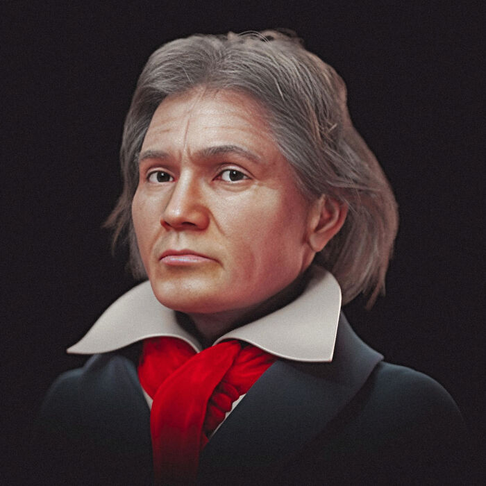 A Scientist Used Skull Scans And Portraits To Recreate The Faces Of Mozart, Bach, And Beethoven