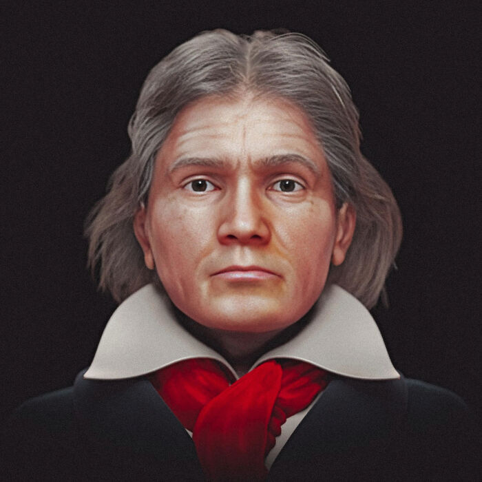 A Scientist Used Skull Scans And Portraits To Recreate The Faces Of Mozart, Bach, And Beethoven