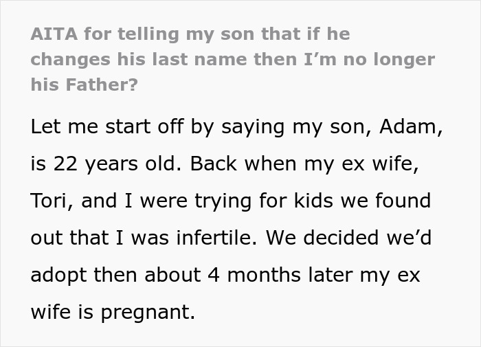 Drama Over Last Name Unfolds As Guy Spends More Time With Bio Dad: “I&rsquo;m No Longer Your Father”
