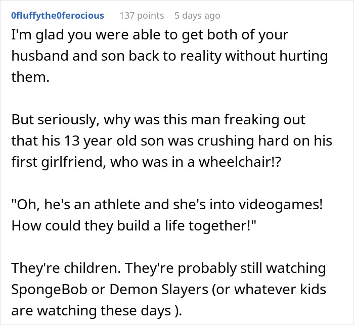 Ableist Dad Worried About 13YO Son’s Future As He Confesses He’s In Love With A Wheelchair User Ableist Dad Worried About 13YO Son’s Future As He Confesses He’s In Love With A Wheelchair User