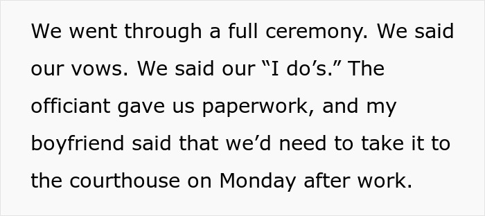 Guy “Surprises” GF With A Fake Proposal & Wedding, She’s Mortified That She Actually Believed It