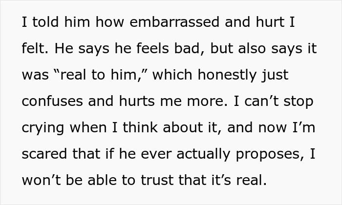 Guy “Surprises” GF With A Fake Proposal & Wedding, She’s Mortified That She Actually Believed It