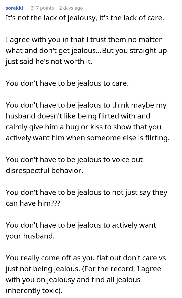 Woman Vents About Husband Leaving Her Because She Trusts Him And Doesn&rsquo;t Get Jealous