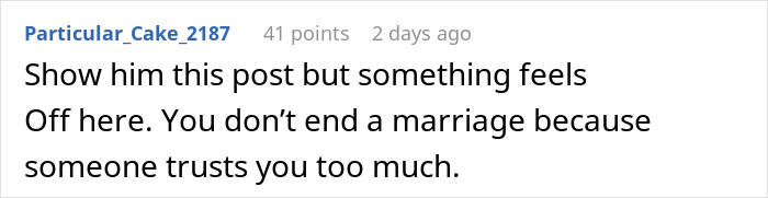 Woman Vents About Husband Leaving Her Because She Trusts Him And Doesn&rsquo;t Get Jealous