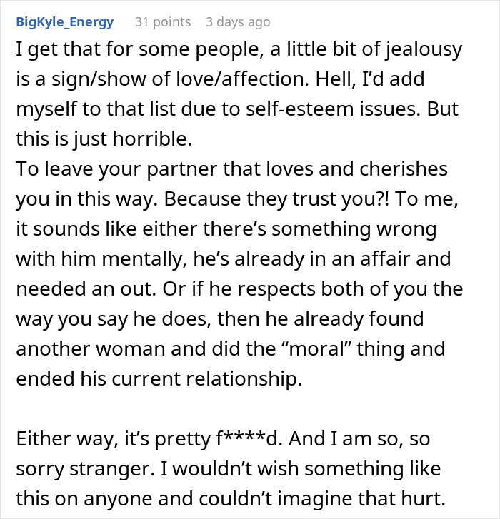 Woman Vents About Husband Leaving Her Because She Trusts Him And Doesn&rsquo;t Get Jealous