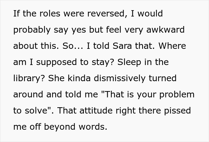 Guy Refuses To Pay For A Hotel Just To Help His Roommate Lie To Her Conservative Family