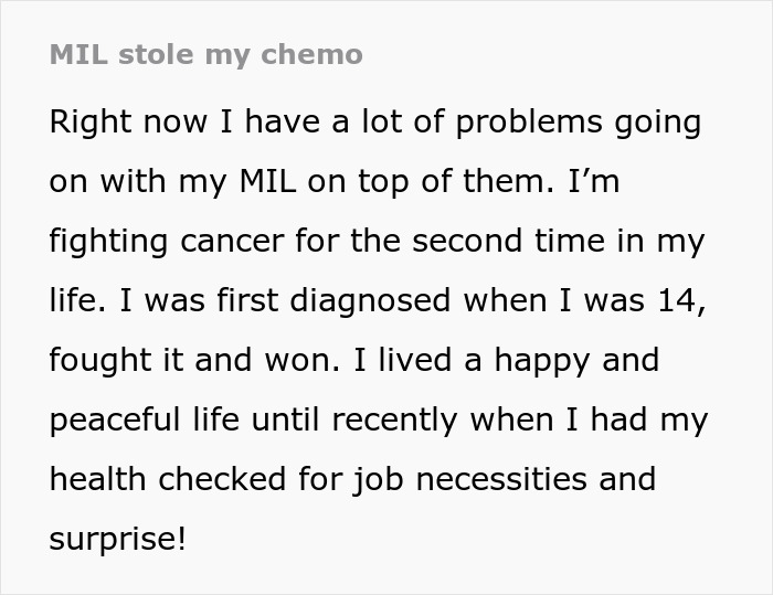 Man Suffers From Cancer Both In His Body And In The Shape Of His MIL