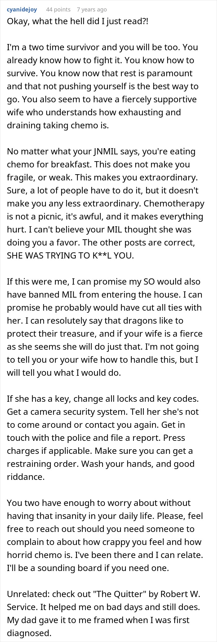 Man Suffers From Cancer Both In His Body And In The Shape Of His MIL