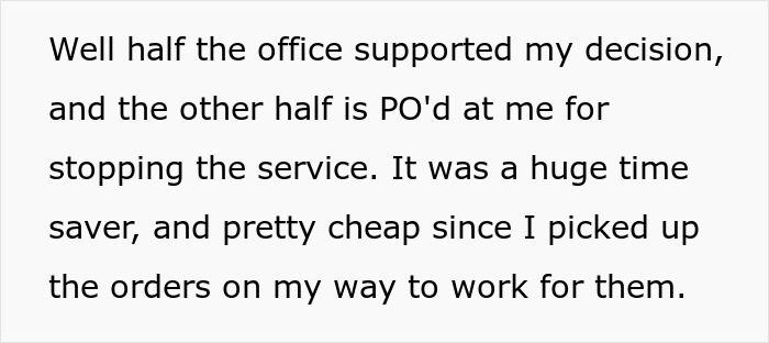 “He Was Met With The Police”: Guy Blows Up After Coworker Stops Picking Up Lunches Because Of His Entitlement