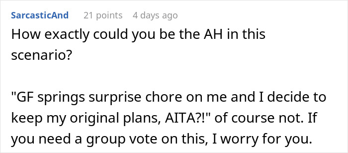 “You Don’t Get To Choose For Me”: Woman Volunteers BF For Free Labor, Acts Insulted When He Refuses