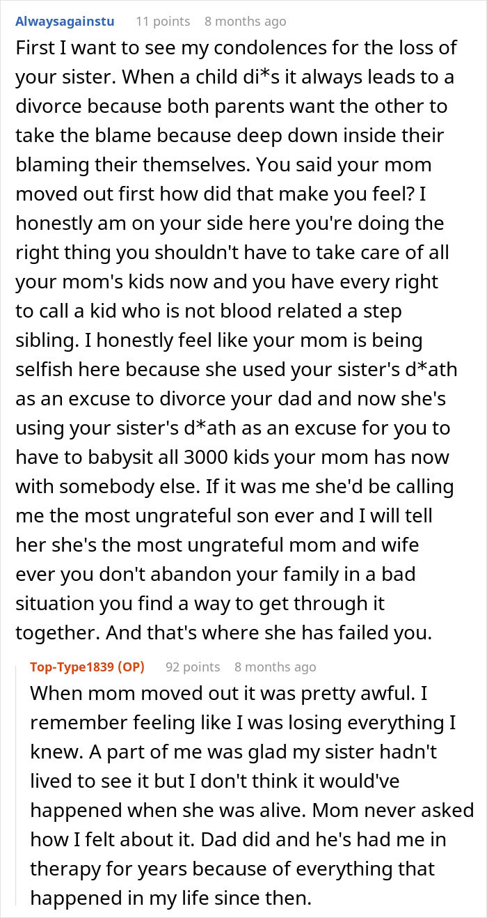 Teen Is Sick Of Being A Third Parent To 7 Kids At His Mom’s House: “I Ran Away”