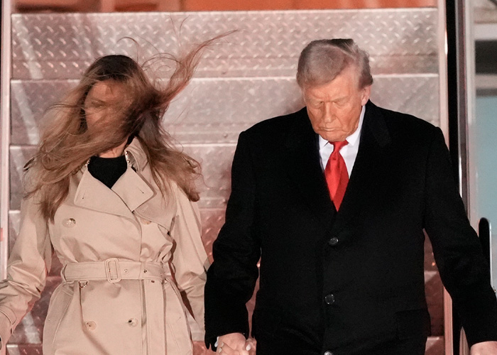 Melania Trump&rsquo;s Perfectly Polished Appearance Slips As The Wind Uncovers A Hidden Secret
