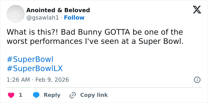 Super Bowl 2026 Halftime Show Slammed As “Worst Of This Century” As The Public Has The Same Complaint