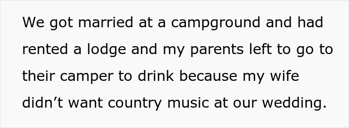 Man Upset Parents Force Him To Have Beer At His Wedding And Then Leave Early Because Of The Music