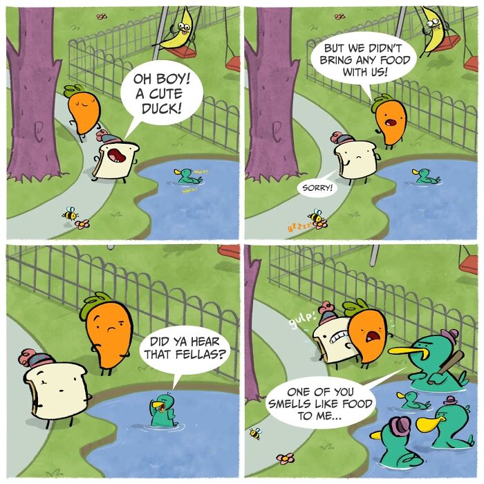 This Artist Turns A Carrot And A Slice Of Toast Into Silly Comedy (48 Pics)