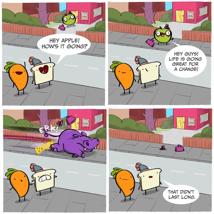 This Artist Turns A Carrot And A Slice Of Toast Into Silly Comedy (48 Pics)