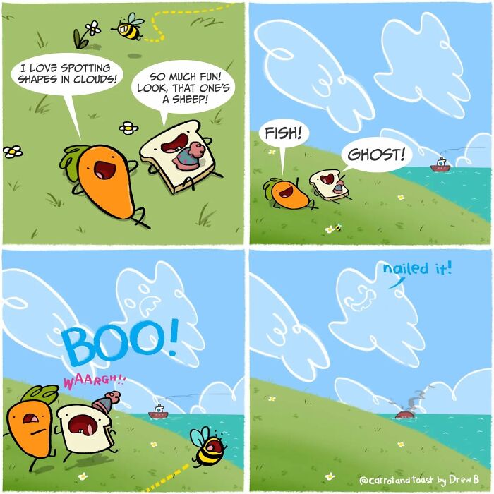 This Artist Turns A Carrot And A Slice Of Toast Into Silly Comedy (48 Pics)