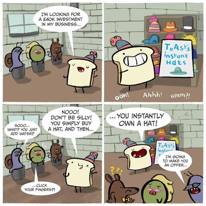 This Artist Turns A Carrot And A Slice Of Toast Into Silly Comedy (48 Pics)