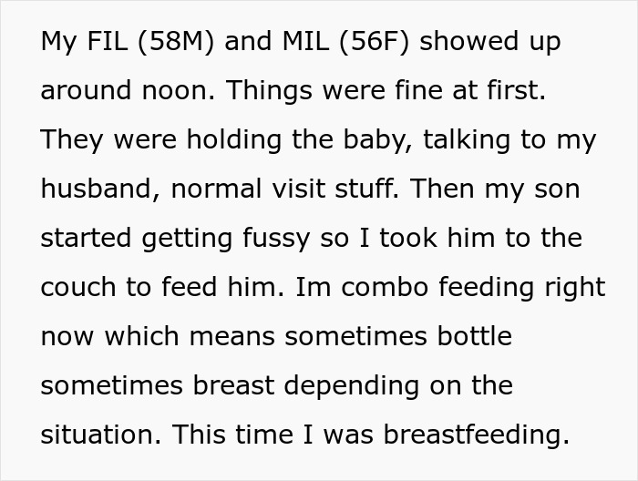 Nasty Man Comments On Postpartum DIL’s Appearance While She Feeds Her Baby, Gets Kicked Out Fast