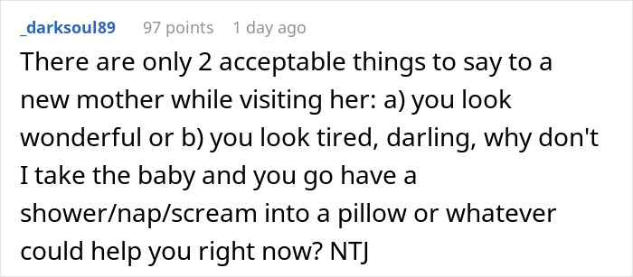 Nasty Man Comments On Postpartum DIL’s Appearance While She Feeds Her Baby, Gets Kicked Out Fast