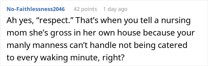 Nasty Man Comments On Postpartum DIL’s Appearance While She Feeds Her Baby, Gets Kicked Out Fast