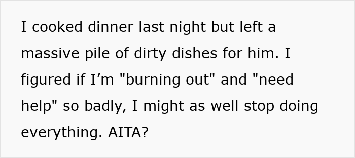 Lazy Hubby Invites Mom To Help Instead Of Pitching In, Wife Goes On Strike And Dumps Chores On Him