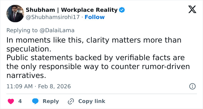 Dalai Lama Breaks Silence After He Appears More Than 150 Times In The Epstein Files Dalai Lama Breaks Silence After He Appears More Than 150 Times In The Epstein Files