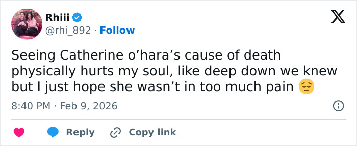 Cause Of Catherine O’Hara’s Passing Finally Revealed