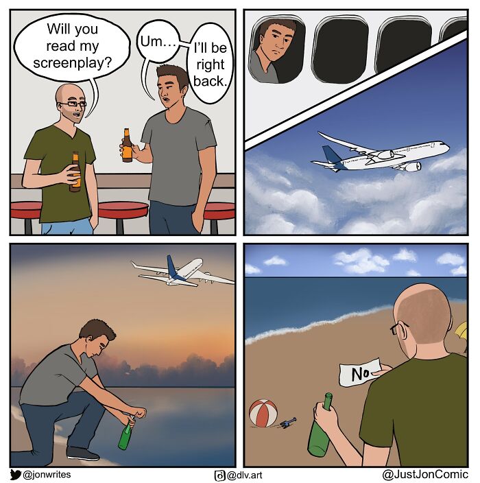 28 Darkly Funny Comics By &lsquo;Just Jon&rsquo; About Life&rsquo;s Most Awkward Moments (New Pics)