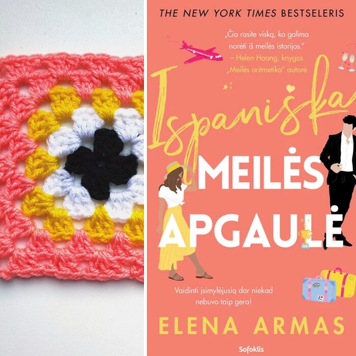 I Crocheted 96 Granny Squares Inspired By Book Covers And Turned Them Into A Blanket (16 Pics)