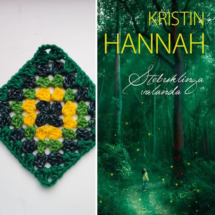 I Crocheted 96 Granny Squares Inspired By Book Covers And Turned Them Into A Blanket (16 Pics)