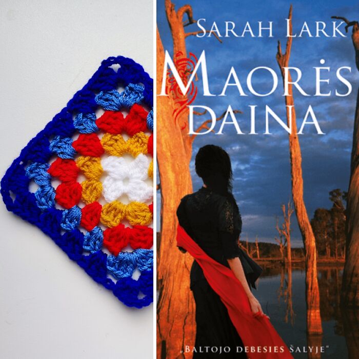 I Crocheted 96 Granny Squares Inspired By Book Covers And Turned Them Into A Blanket (16 Pics)