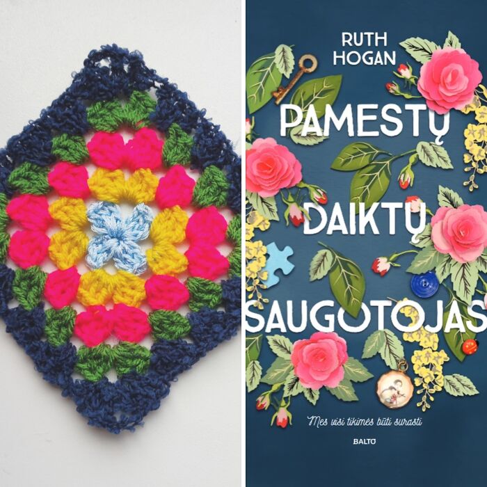 I Crocheted 96 Granny Squares Inspired By Book Covers And Turned Them Into A Blanket (16 Pics)