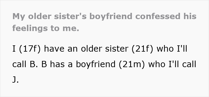 Creepy 21YO Confesses Feelings To GF’s 17YO Sis, Gaslights And Manipulates When She Tells Her Sis Creepy 21YO Confesses Feelings To GF’s 17YO Sis, Gaslights And Manipulates When She Tells Her Sis