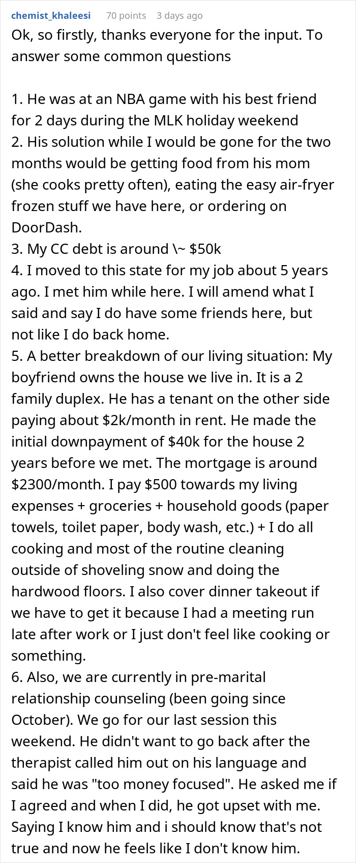 Boyfriend Gives Girlfriend Up To A Year To Fix Finances On Her Own Or He Won’t Marry Her