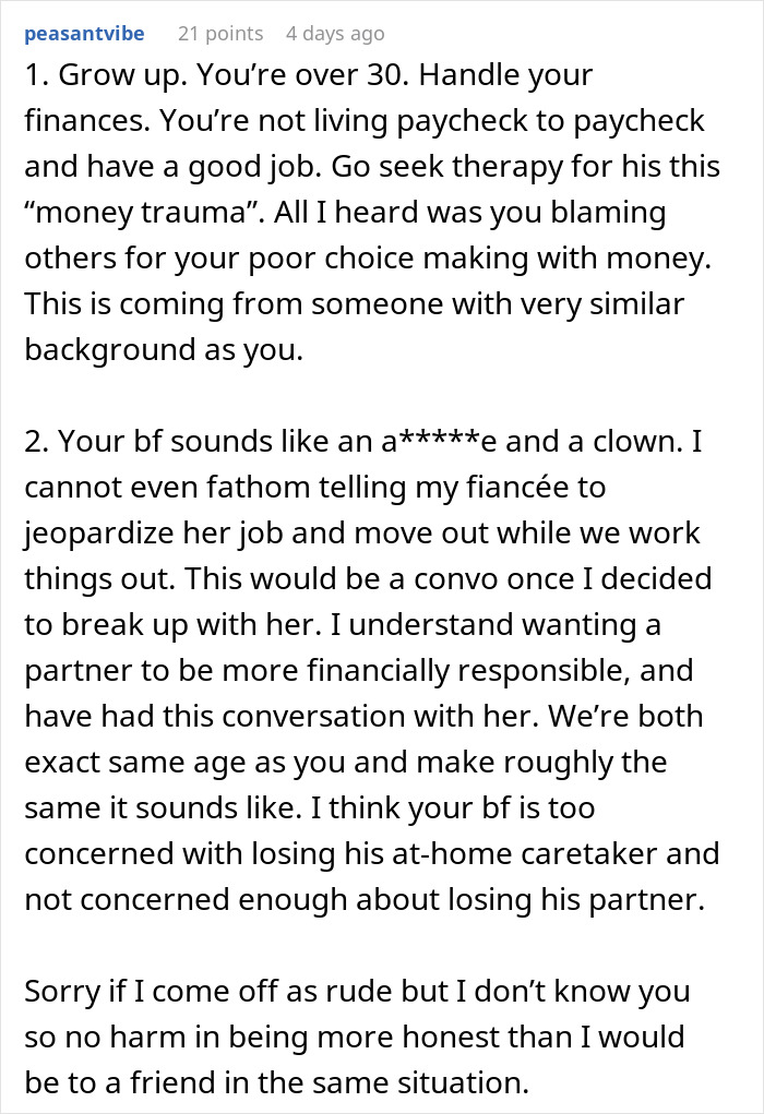 Boyfriend Gives Girlfriend Up To A Year To Fix Finances On Her Own Or He Won’t Marry Her