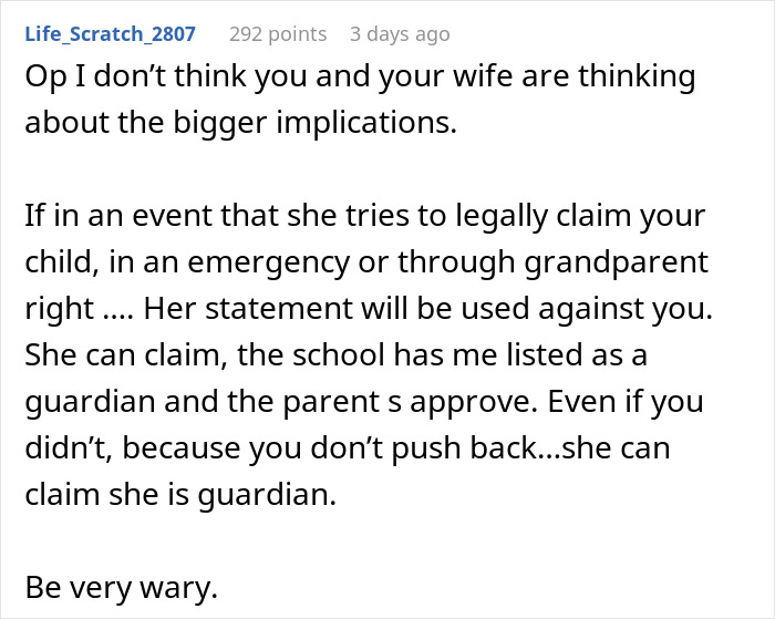 Granny Pretends To Be Kid’s Guardian As “Someone Has To Step Up,” Dad Fumes At Her Toxicity Granny Pretends To Be Kid’s Guardian As “Someone Has To Step Up,” Dad Fumes At Her Toxicity
