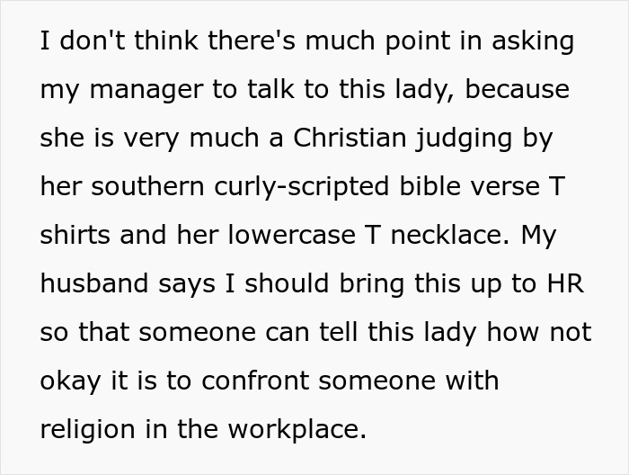 Coworker Won’t Stop Preaching About Jesus During Meetings, Employee Wonders If HR Can Handle Holy Drama Coworker Won’t Stop Preaching About Jesus During Meetings, Employee Wonders If HR Can Handle Holy Drama