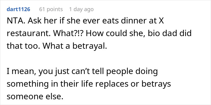 Sister Screams Treason When Teen Calls Stepdad Dad, Teen Suggests Therapy Instead Of Screaming Sister Screams Treason When Teen Calls Stepdad Dad, Teen Suggests Therapy Instead Of Screaming