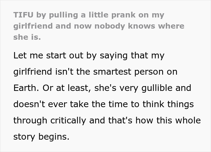 Gullible Lady Takes BF’s Dumb Prank Seriously, Disappears After Thinking The FBI Is On Her Tail
