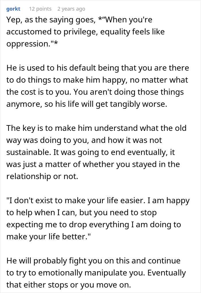 Man Takes Advantage Of Wife’s Submissive Nature, Cries Foul After She Stands Up For Herself